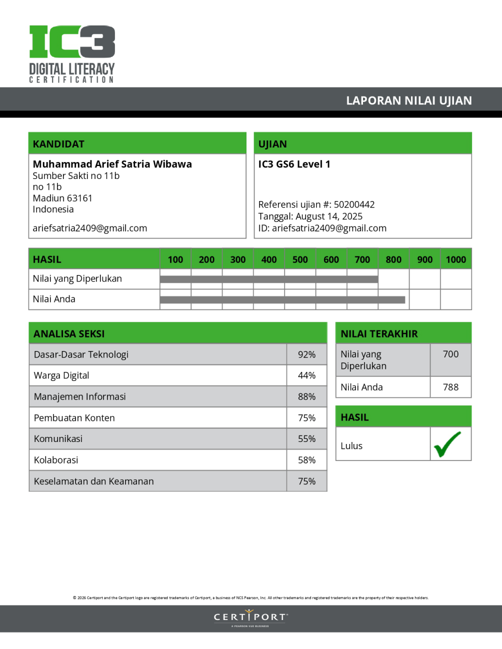 IC3 GS6 Level 1