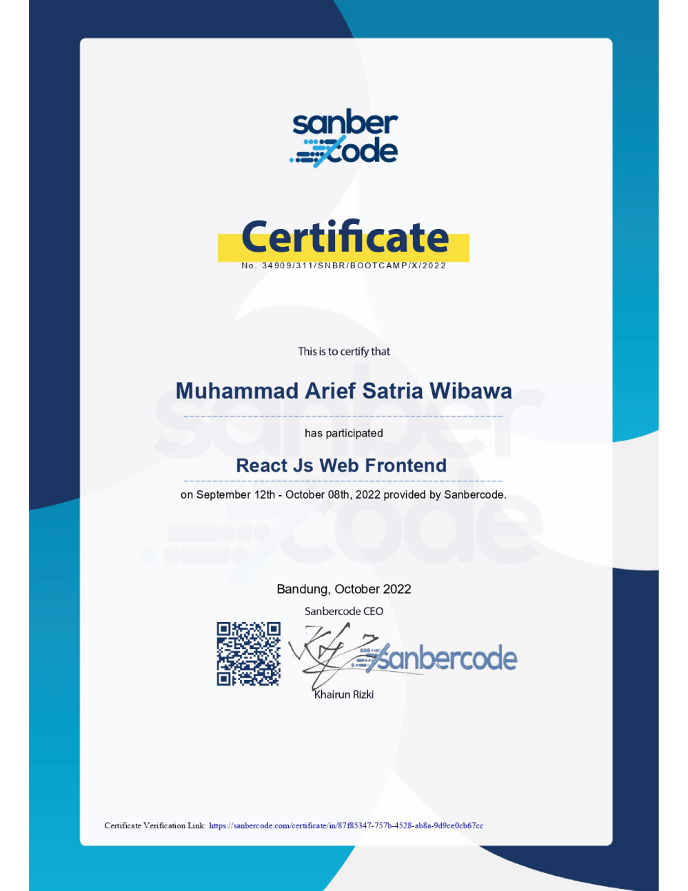 Sanbercode React Js Web Frontend